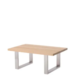 Toller Loft Couchtisch mit Edelstahl Bügelfüßen - Colorio