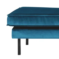 Tolles Retro Sofa Cumagon mit Samt in Blau