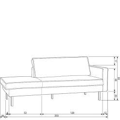 Tolles Retro Sofa Cumagon mit Samt in Blau