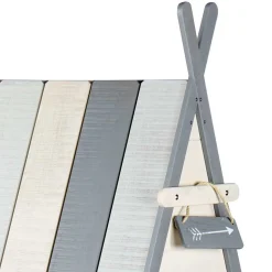 Tolles Zelt Kinderbett in Weiß & Grau - Tananoa