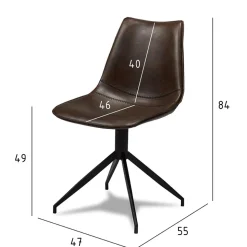 Top Schalenstuhl-Set in Dunkelbraun - Kleera (2er Set)