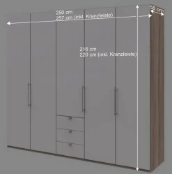 Top Schlafzimmerschrank mit 2 Falttüren & Tür - Vaclyn