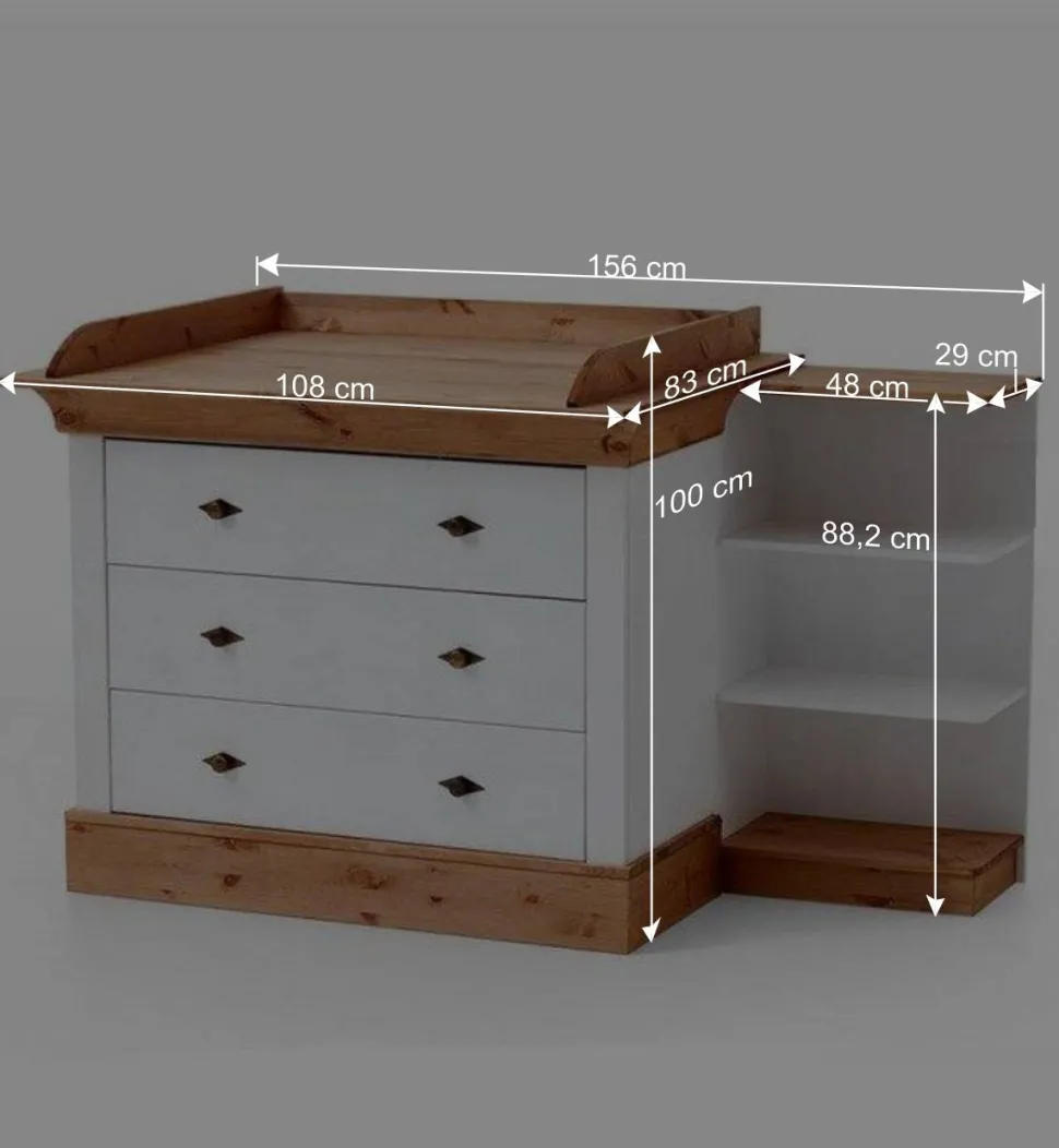 Topp Babymöbel Set - Sibiuta (vierteilig)