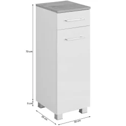 Topp Bad Möbelset in Weiß - Lasdias (dreiteilig)