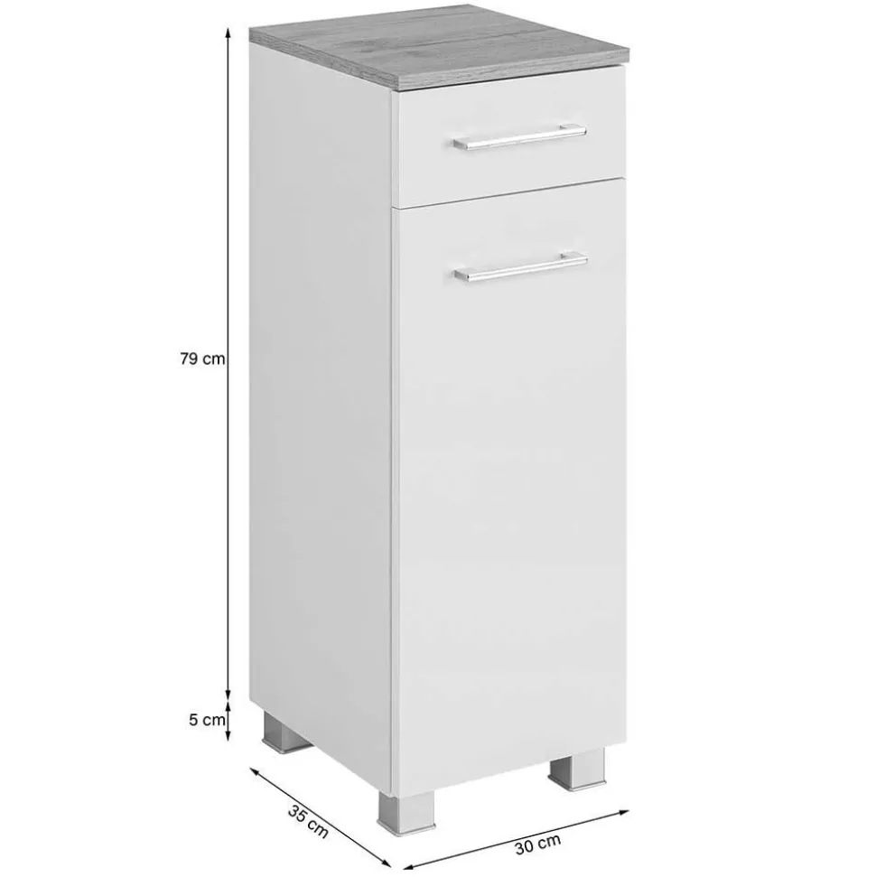 Topp Bad Möbelset in Weiß - Lasdias (dreiteilig)