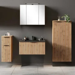 Topp Badmöbel-Kombination zweifarbig - Crystoga (vierteilig)