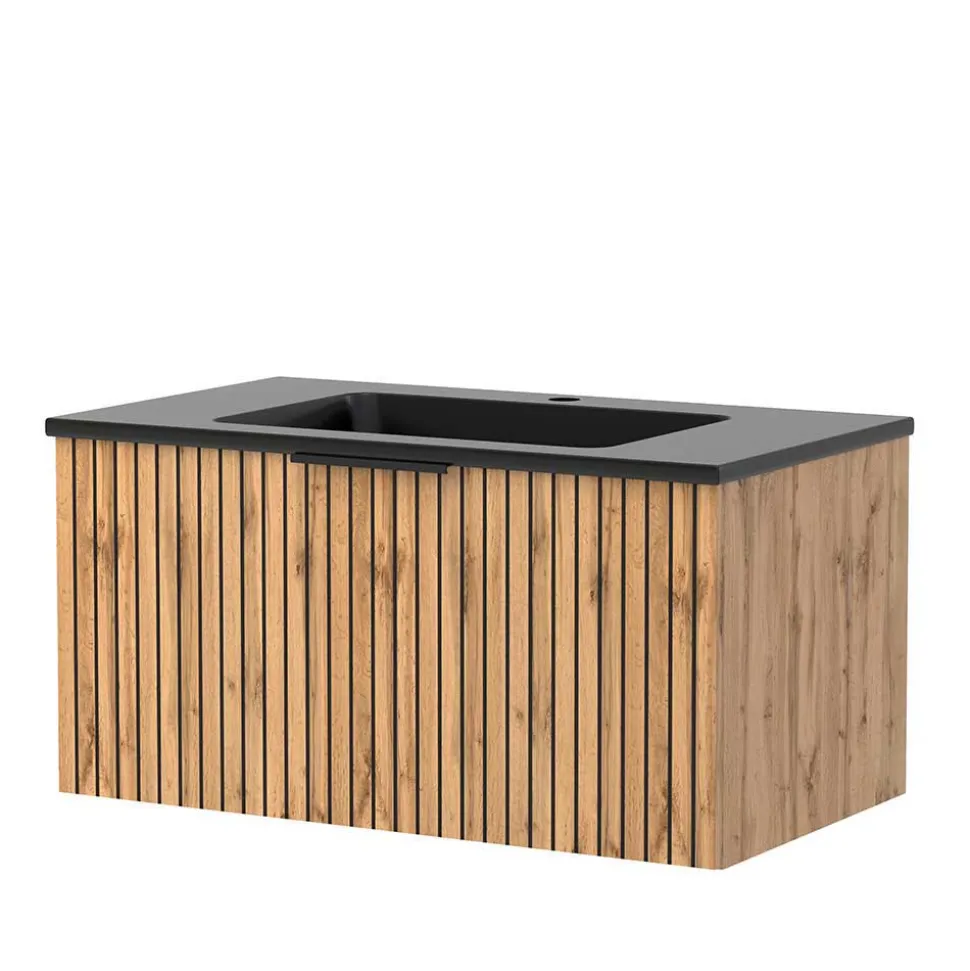 Topp Badmöbel-Kombination zweifarbig - Crystoga (vierteilig)