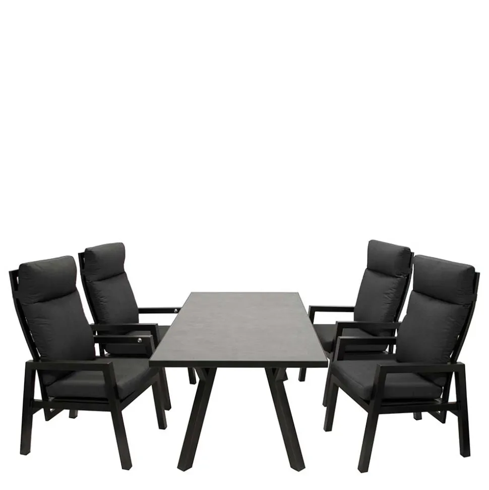 Topp Gartentisch & Armlehnstühle - Curedo (fünfteilig)