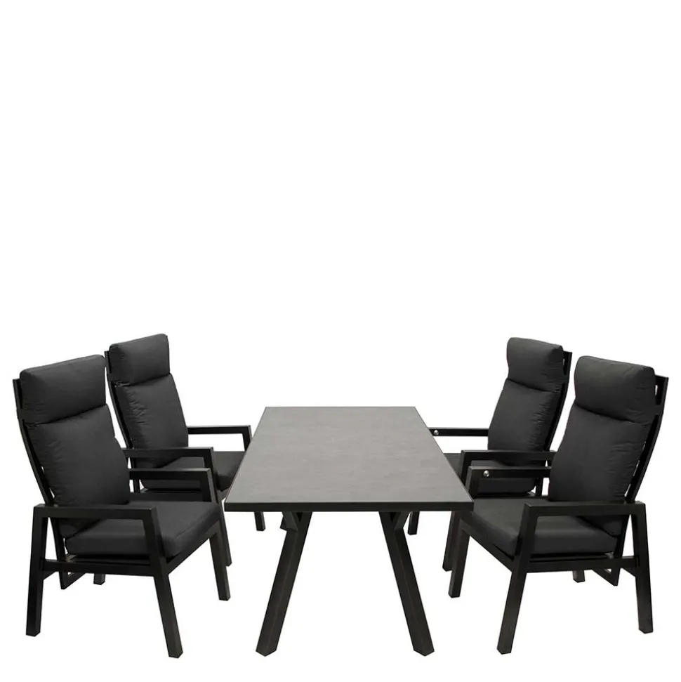 Topp Gartentisch & Armlehnstühle - Curedo (fünfteilig)