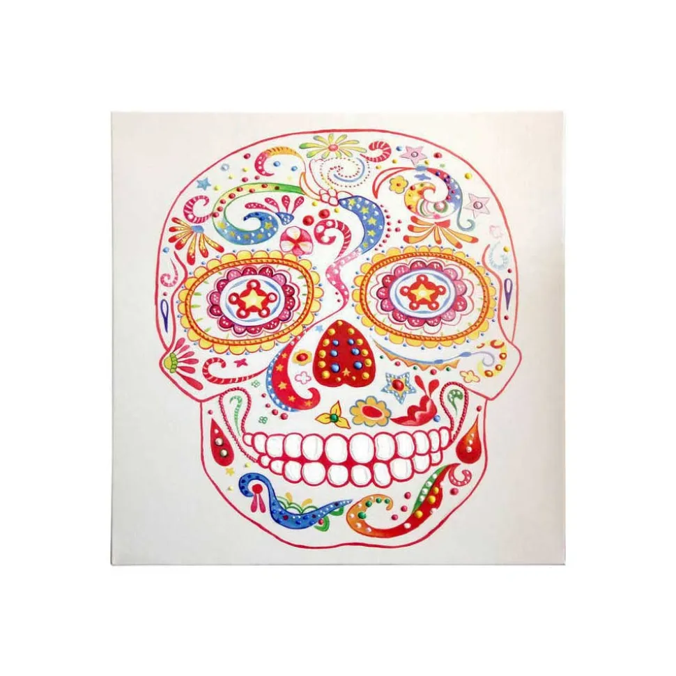 Totenkopf Wandbild - Boho - dia de los muertos - Forjan