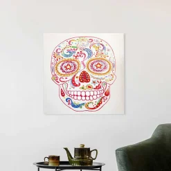 Totenkopf Wandbild - Boho - dia de los muertos - Forjan