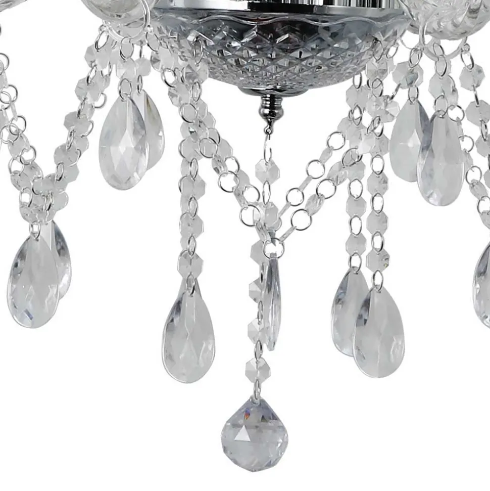 Transparenter Kronleuchter mit versetzten Lampen - Apel