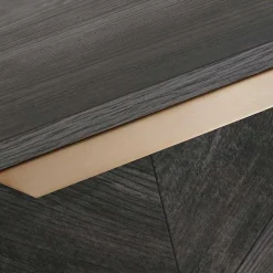 Türen-Kommode in Holzoptik Black Wash - Salivi V