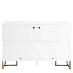 Türen-Kommode in Weiß und Gold - Nigava