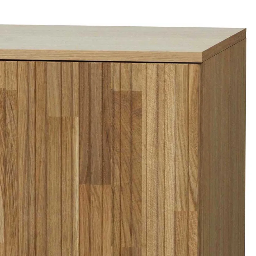 Türen-Sideboard in Eiche & Schwarz - Banyo