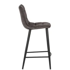 Tresenstühle in Anthrazit Veloursbezug - Varagosta (2er Set)