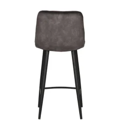 Tresenstühle in Anthrazit Veloursbezug - Varagosta (2er Set)