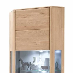 1-türige Eck-Vitrine in Eiche Bianco - Vernella