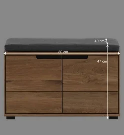 2-türige Garderobenbank in Eiche - Sennya