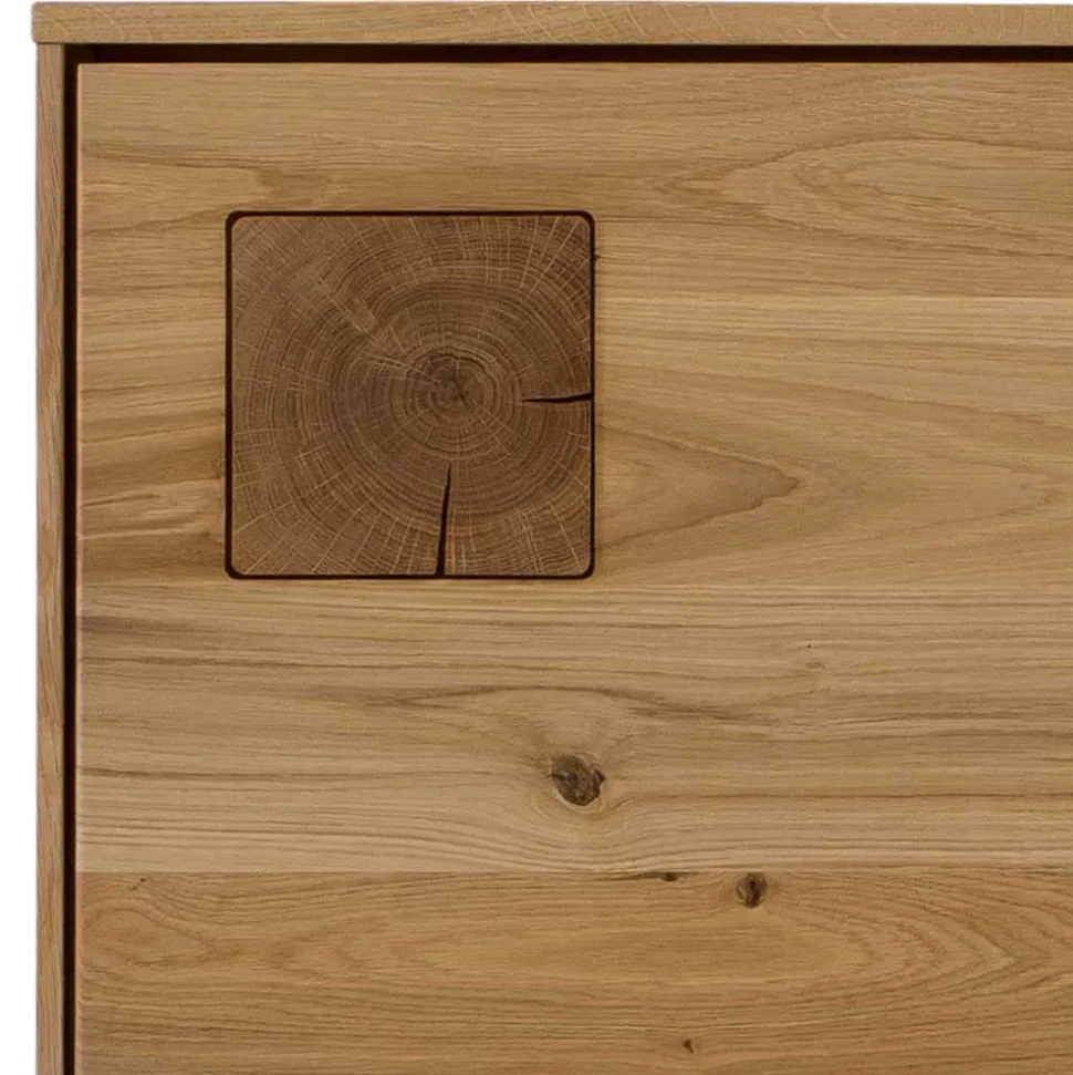 1-türige Highboard Vitrine aus Wildeiche - Millena