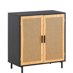 2-türige Kommode in Natur und Schwarz - Around