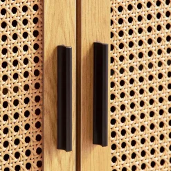 2-türige Kommode in Natur und Schwarz - Around