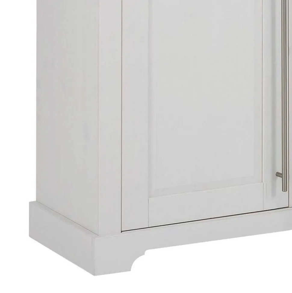 2-türige Kommode in Weiß & Honig - Eyzaco