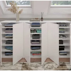 6-türige Schuhkommode in Weiß - Ejulia (dreiteilig)