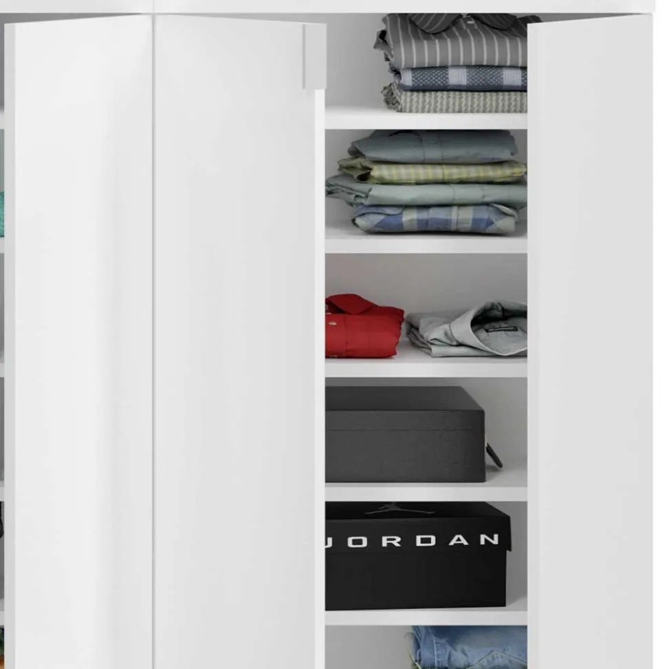 6-türige Schuhkommode in Weiß - Ejulia (dreiteilig)