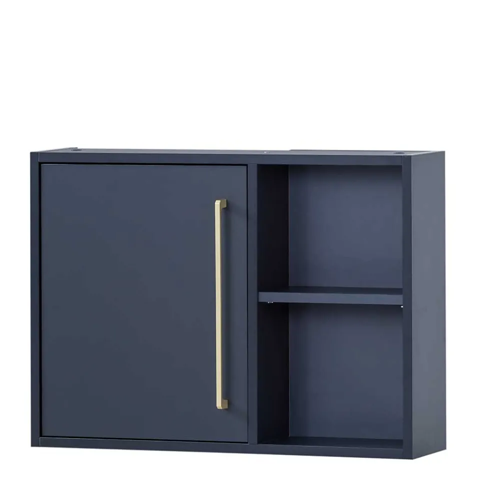 1-türiger Bad Hängeschrank mit 2 offenen Fächern - Chinale