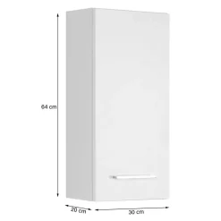 1-türiger Bad Hängeschrank 30x64x20 cm - Lasdias