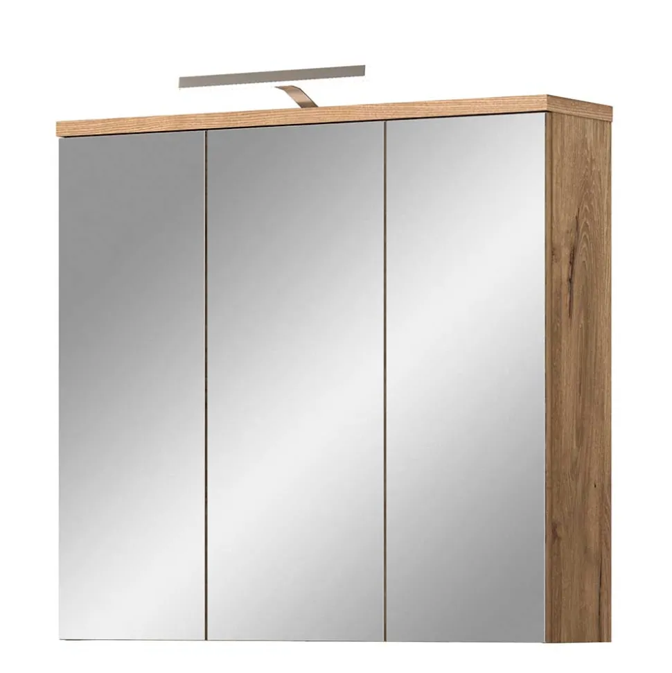 3-türiger Bad Spiegelschrank 80 cm breit - Steikun