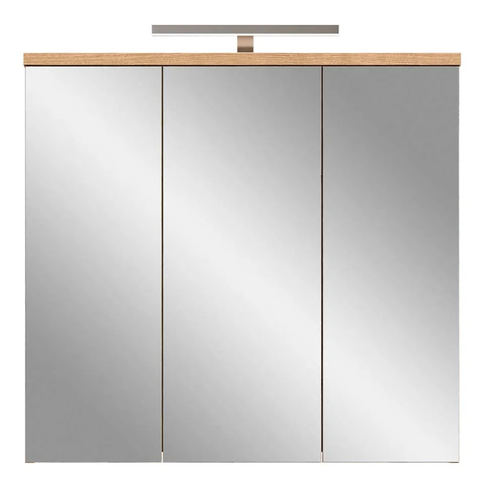 3-türiger Bad Spiegelschrank 80 cm breit - Steikun