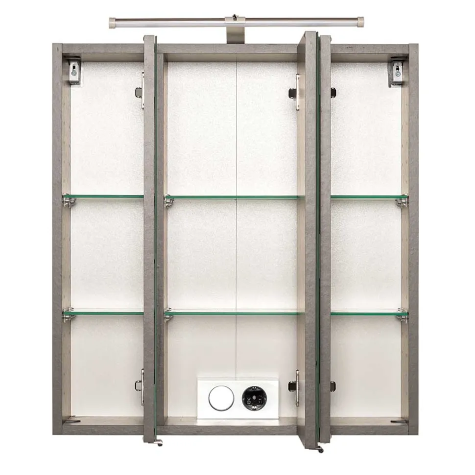3-türiger Badezimmer Spiegelschrank mit 60cm Breite - Ishes