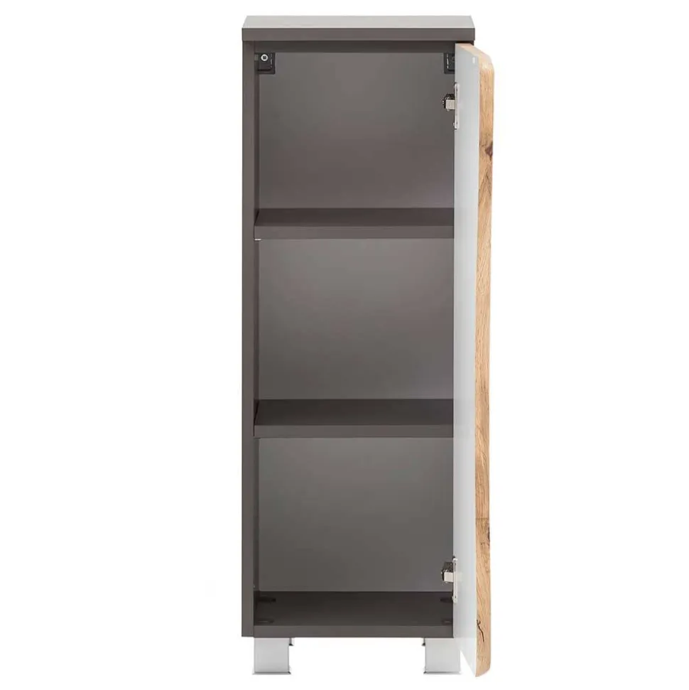 1-türiger Badschrank mit Naturkante Dekor - Breznia