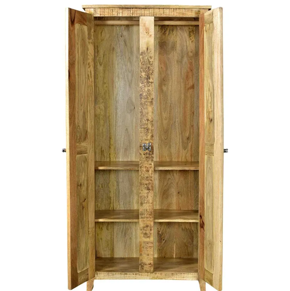 2-türiger Design Dielenschrank aus Mangobaum - Suennas
