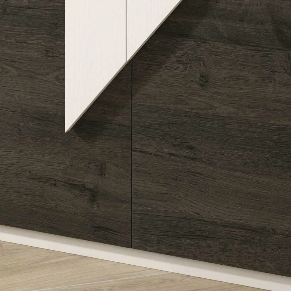 2-türiger Design Schuhschrank 74x128x34 cm - Fredo