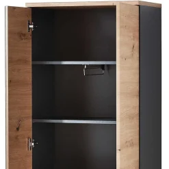 2-türiger Dielenschrank mit Spiegel & Wildeiche Dekor - Kuetra