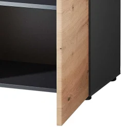 2-türiger Dielenschrank mit Spiegel & Wildeiche Dekor - Kuetra