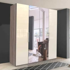 2-türiger Falttürenschrank mit Spiegel - Gauri