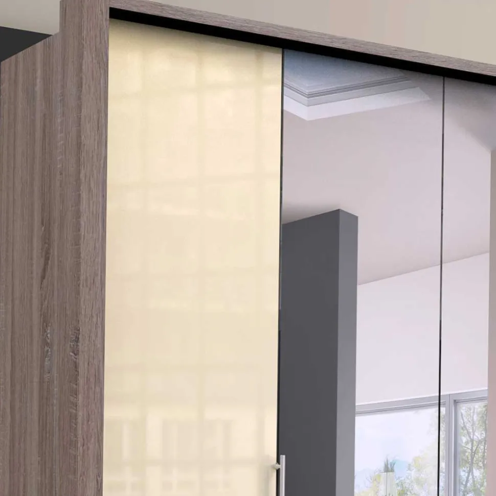 2-türiger Falttürenschrank mit Spiegel - Gauri