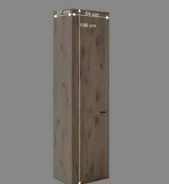 1-türiger Garderobenschrank in Wildeiche Optik - Vapposia