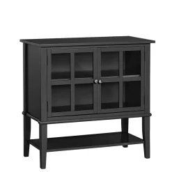 2-türiger Glasschrank in Schwarz - Epiros