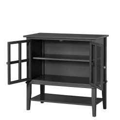 2-türiger Glasschrank in Schwarz - Epiros