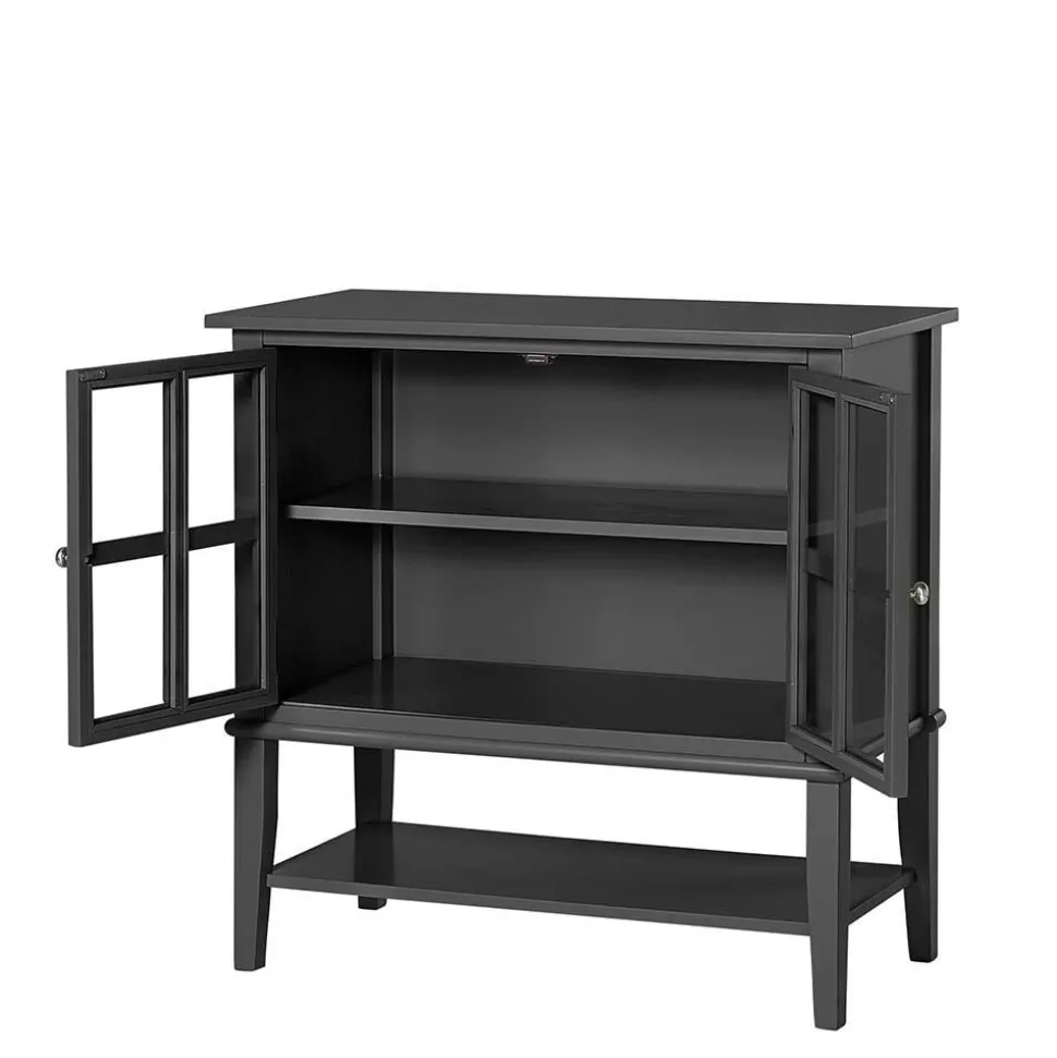 2-türiger Glasschrank in Schwarz - Epiros