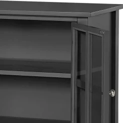 2-türiger Glasschrank in Schwarz - Epiros