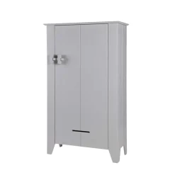 1-türiger Kiefer Schrank in hellem Grau - Ennyano