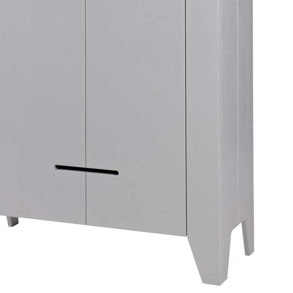 1-türiger Kiefer Schrank in hellem Grau - Ennyano