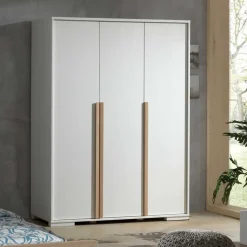 3-türiger Kleiderschrank in Weiß - Eldrus