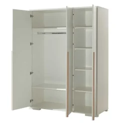 3-türiger Kleiderschrank in Weiß - Eldrus